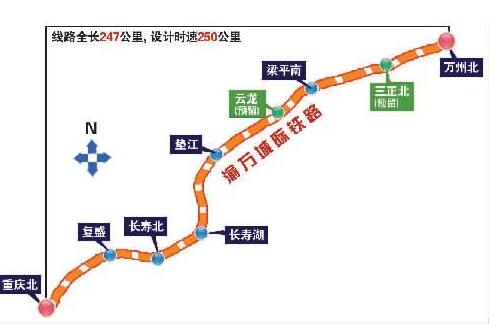 今年渝万高铁通车-重庆主城到万州1小时